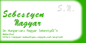 sebestyen magyar business card